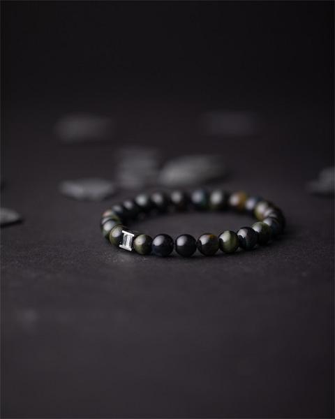 Armband mit 8 mm Tigerauge-Stein - Gem Evergreen